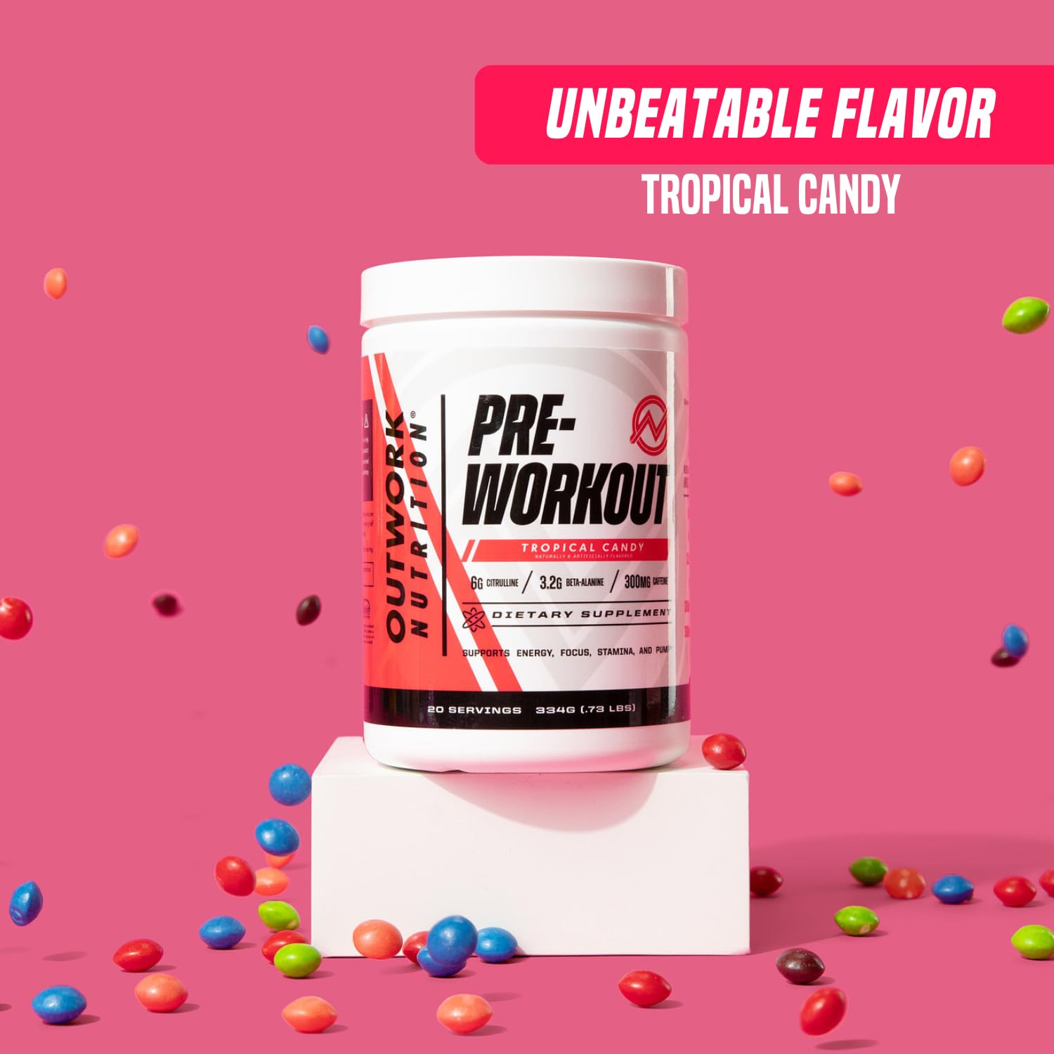 Outwork Nutrition etiqueta con ingredientes visibles, transparencia y dosificación