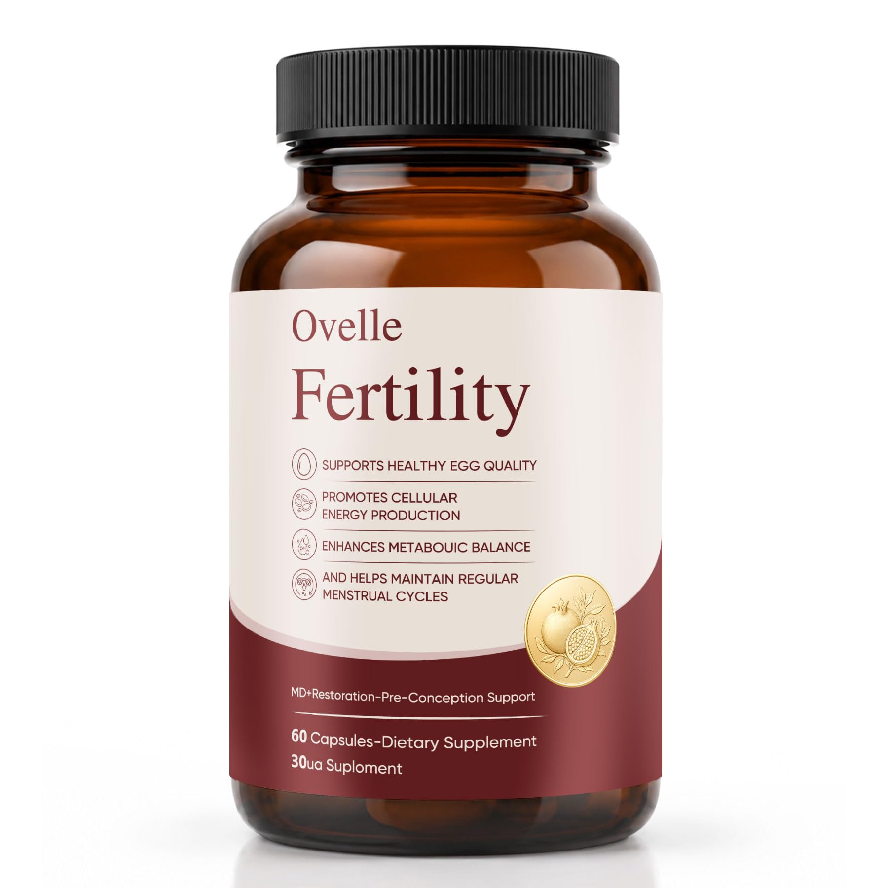 OVELLE FERTILITY vista frontal del envase con diseño claro, beneficio: información visible para elegir