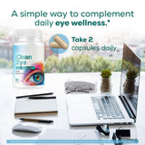 OVICIA Clean Eye primeros planos de ingredientes botánicos y vitaminas