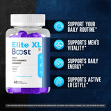 OVICIA mano abriendo el frasco de Elite XL Boost gomitas para uso diario