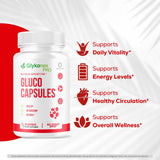 OVICIA textura de cápsula Gluco Capsules en mano, beneficio de toma sencilla