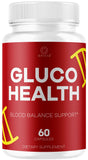 OVICIA frasco Gluco Health frontal mostrando el envase y beneficio de apoyo diario