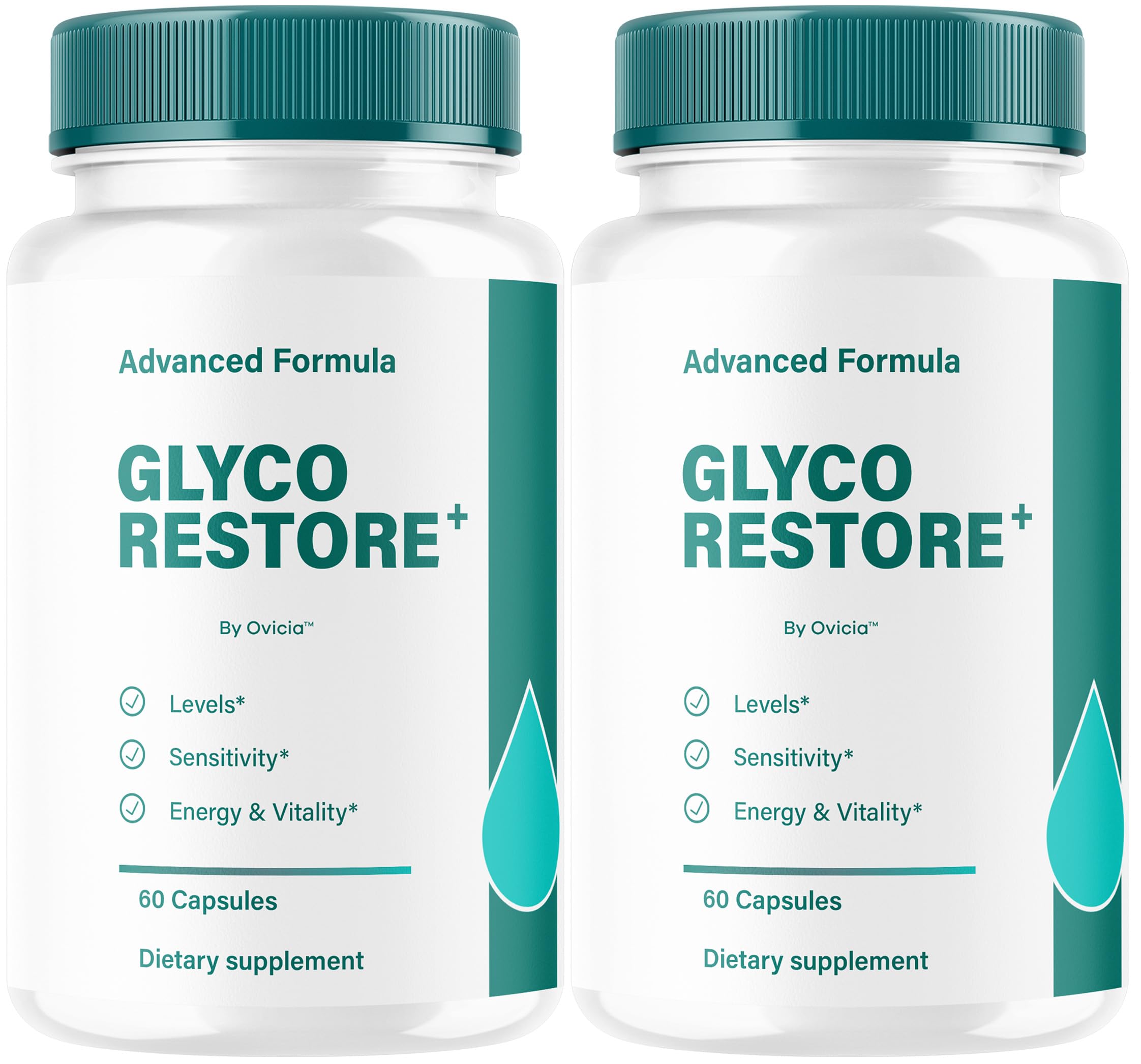 OVICIA Glyco Restore vista frontal del envase mostrando presentación doble y beneficios