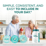 OVICIA primer plano de la cápsula Glyco Restore, textura uniforme y segura