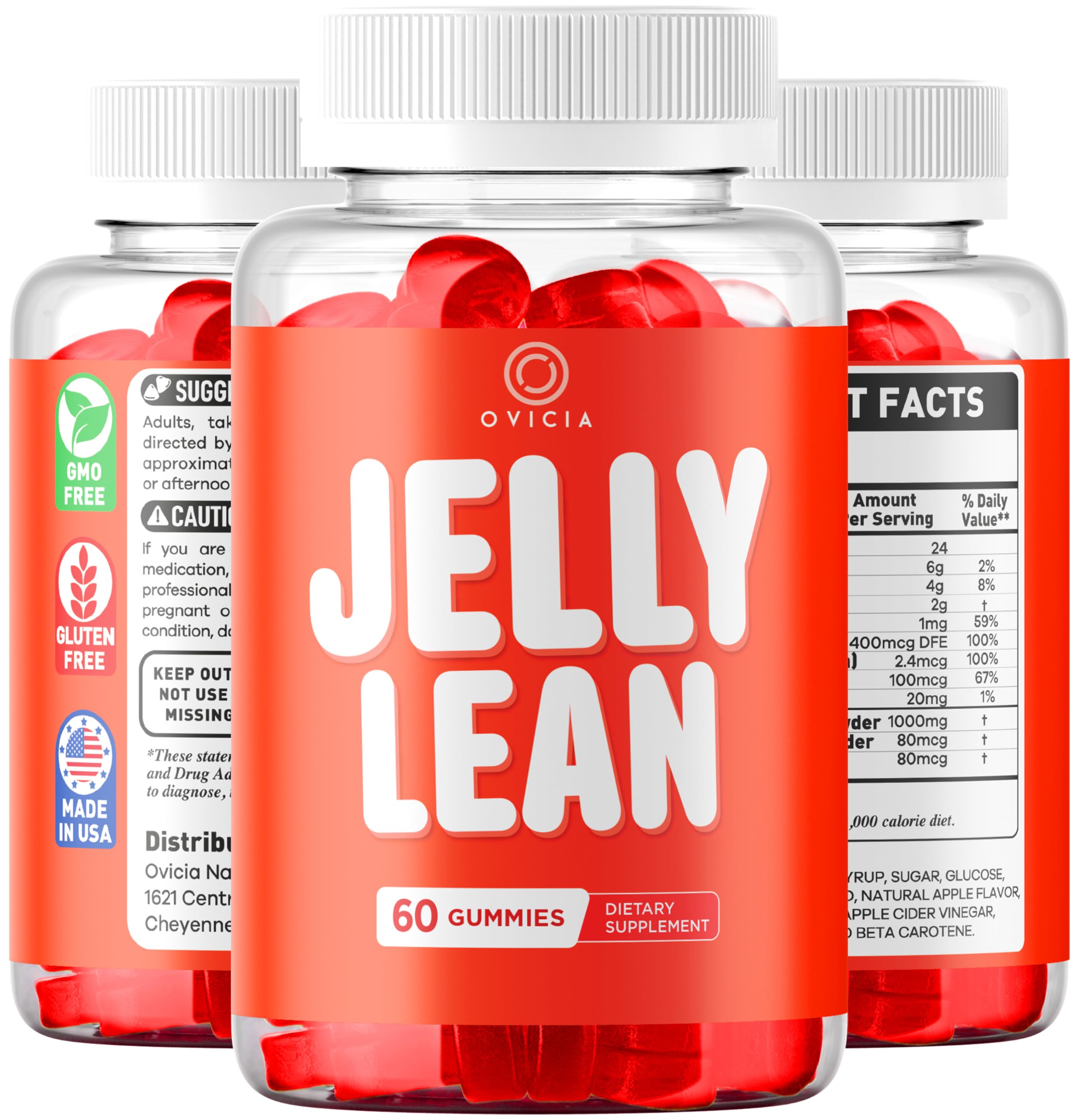 OVICIA envase de Jelly Lean en bolso de viaje mostrando portabilidad y uso fuera de casa