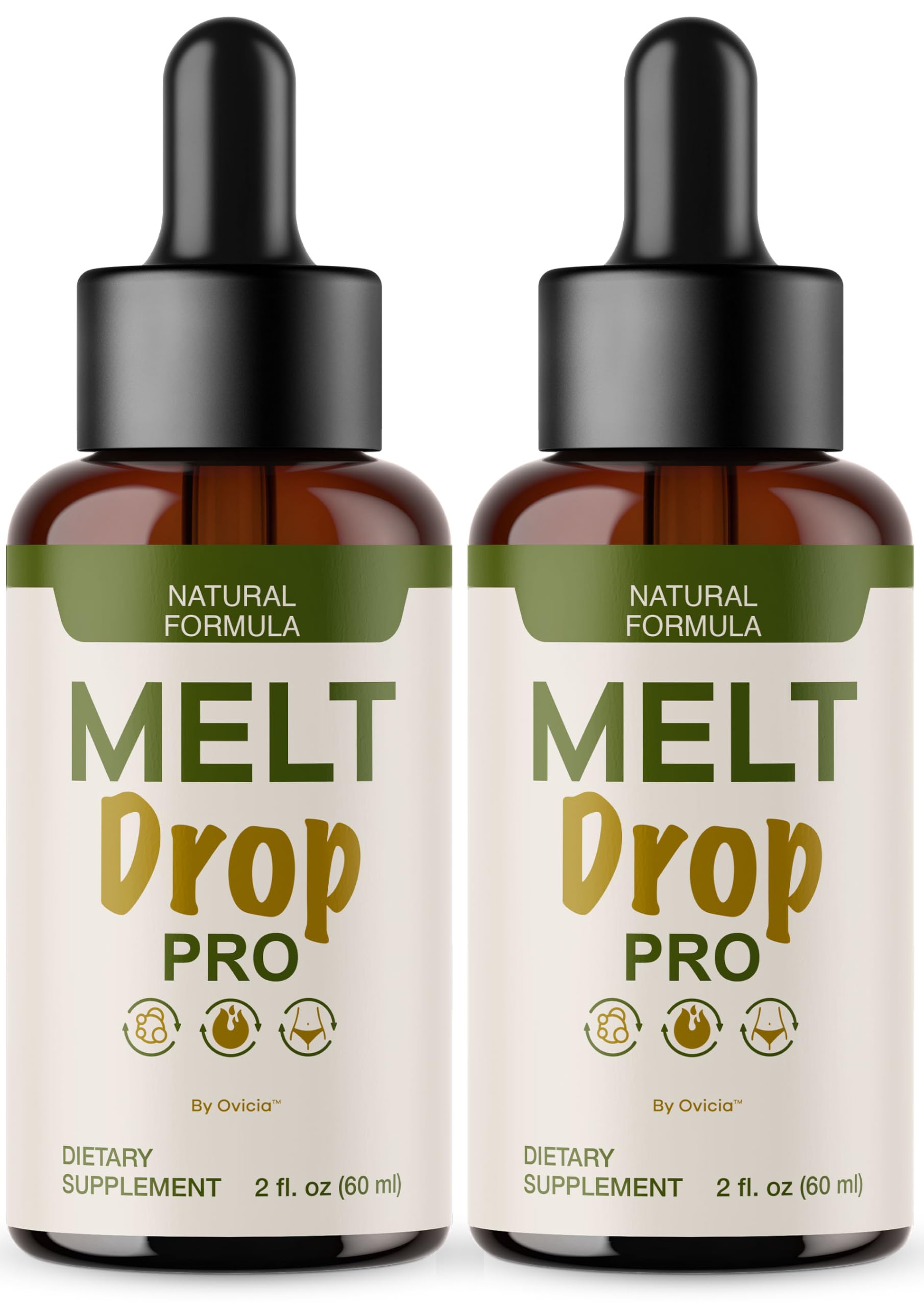 OVICIA Melt Drops Pro frente del envase muestra portabilidad y conveniencia