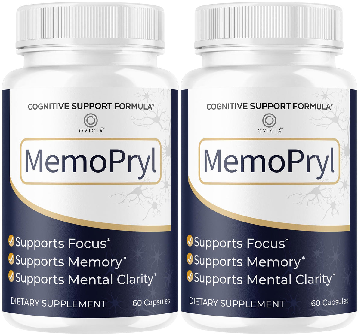 OVICIA Memopryl frasco frontal mostrando soporte cognitivo