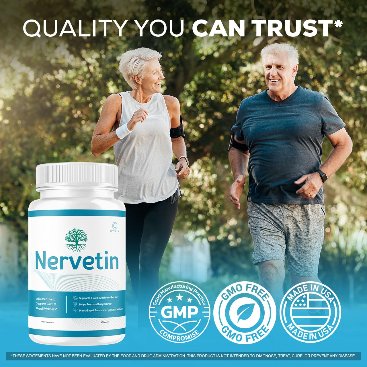 OVICIA Nervetin etiqueta con lista de ingredientes clara para control y transparencia