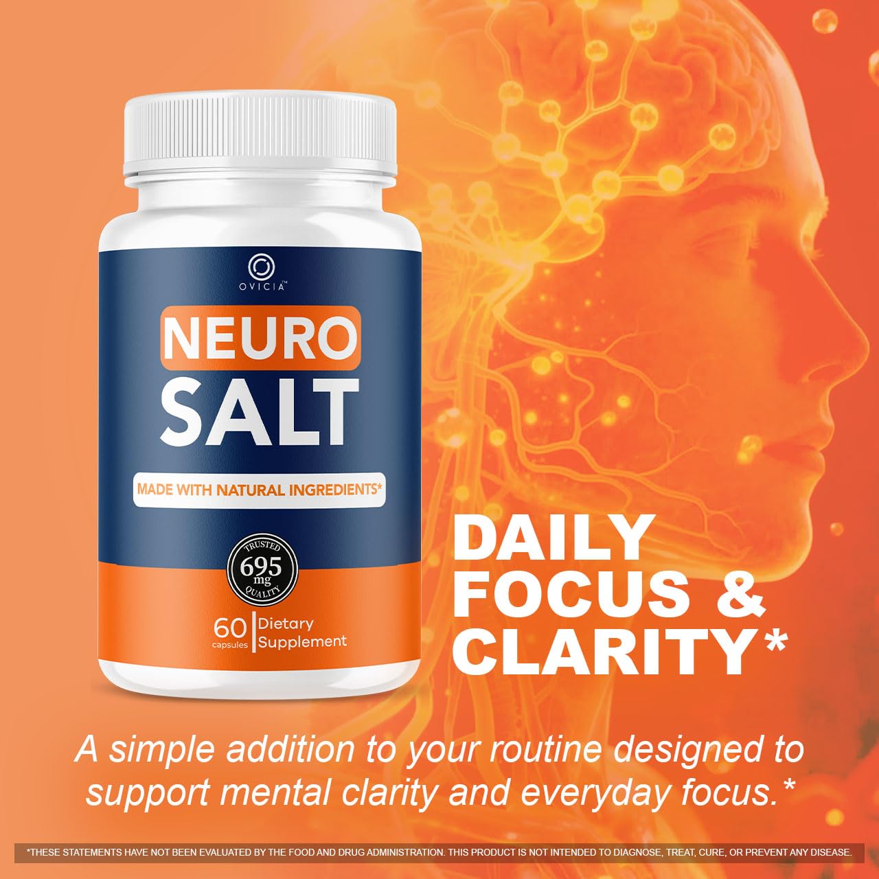 OVICIA Neuro Salt con cápsulas sobre superficie, muestra facilidad de consumo