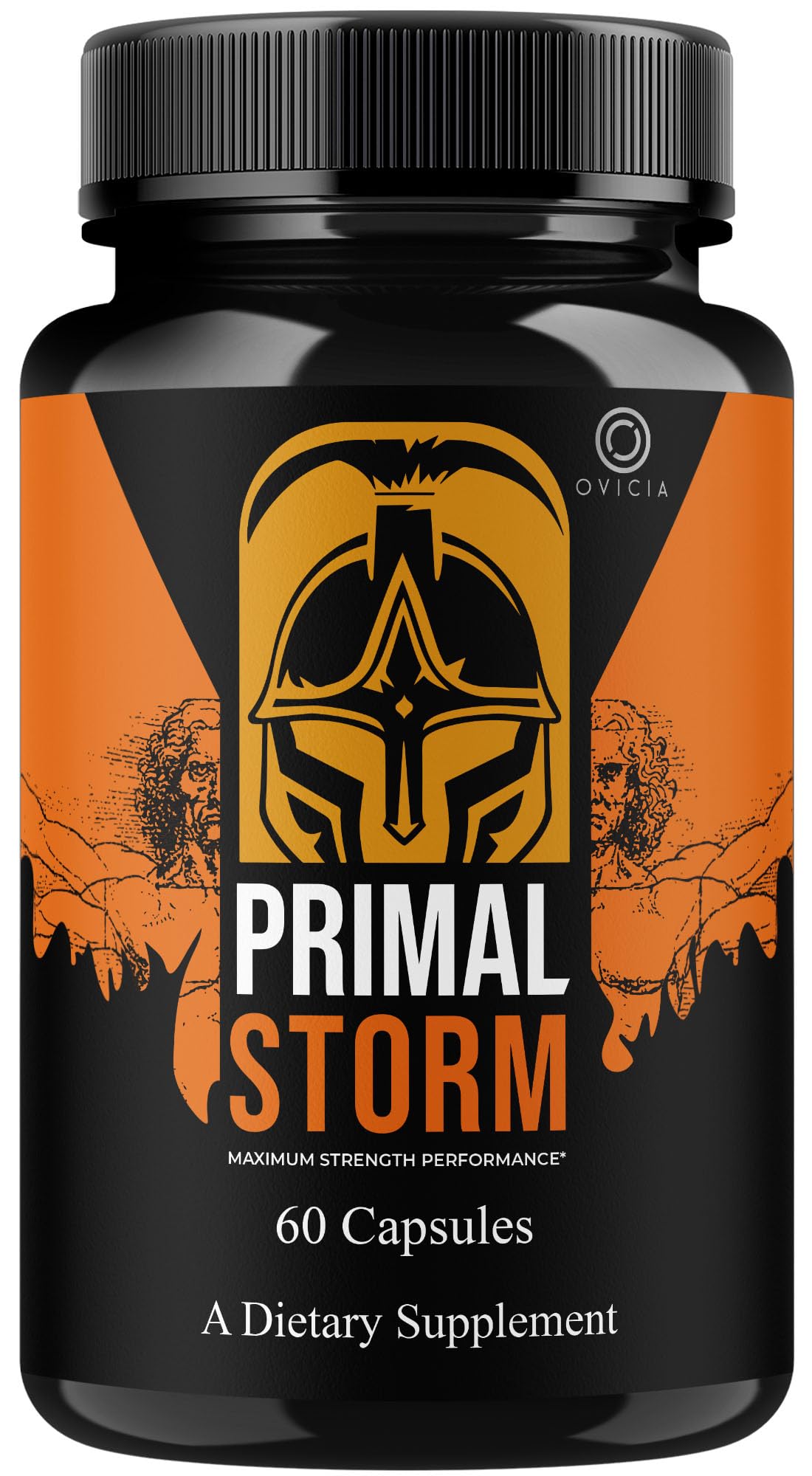 OVICIA Primal Storm frasco frontal mostrando diseño y cantidad