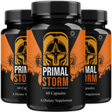 OVICIA Primal Storm frontal mostrando el envase y beneficio de suministro para 3 meses