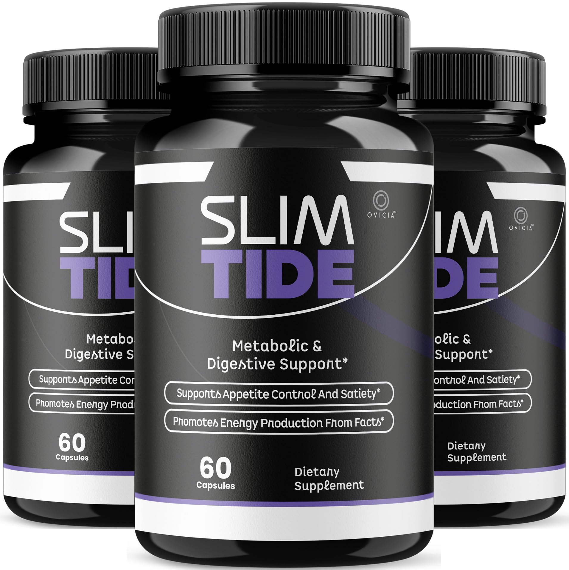 OVICIA botella Slim Tide frontal mostrando diseño y conveniencia