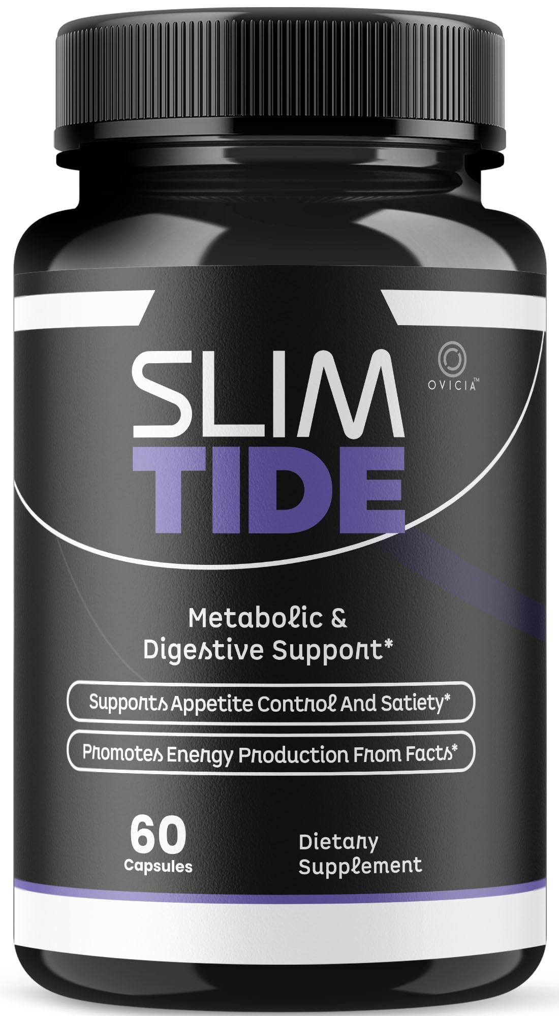 OVICIA Slimtide envase frontal mostrando etiqueta clara y beneficios visibles