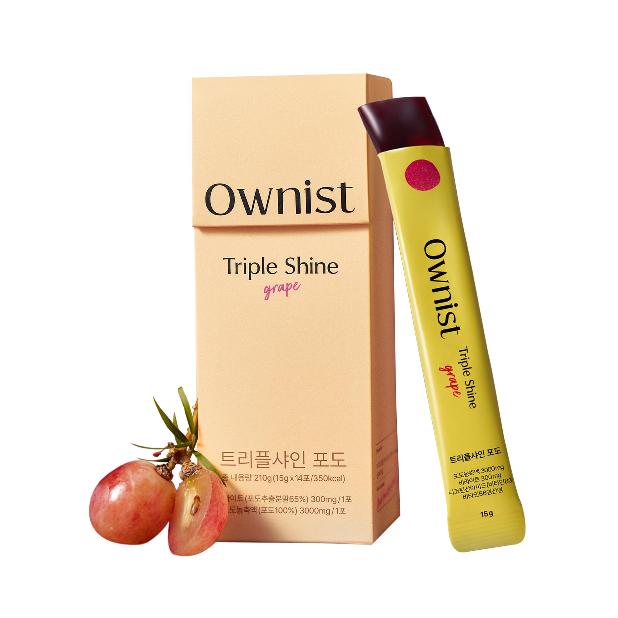 Ownist envase frontal mostrando diseño y beneficios para luminosidad