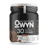 OWYN empaque frontal mostrando 30 g proteína y cero azúcar