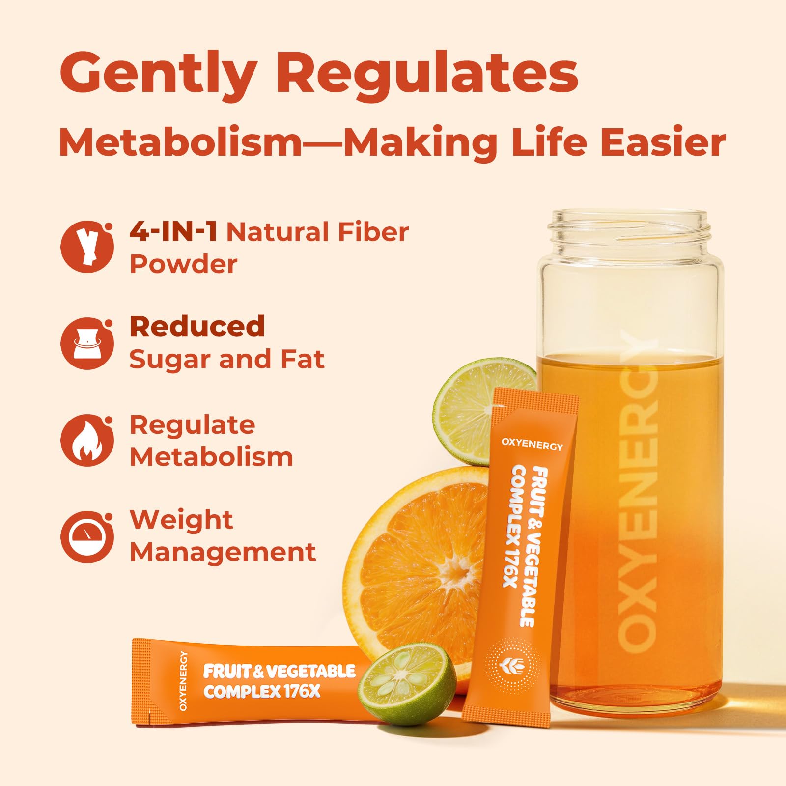 OxyEnergy etiqueta nutricional mostrando ingredientes y beneficios claros