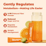 OxyEnergy etiqueta nutricional mostrando ingredientes y beneficios claros