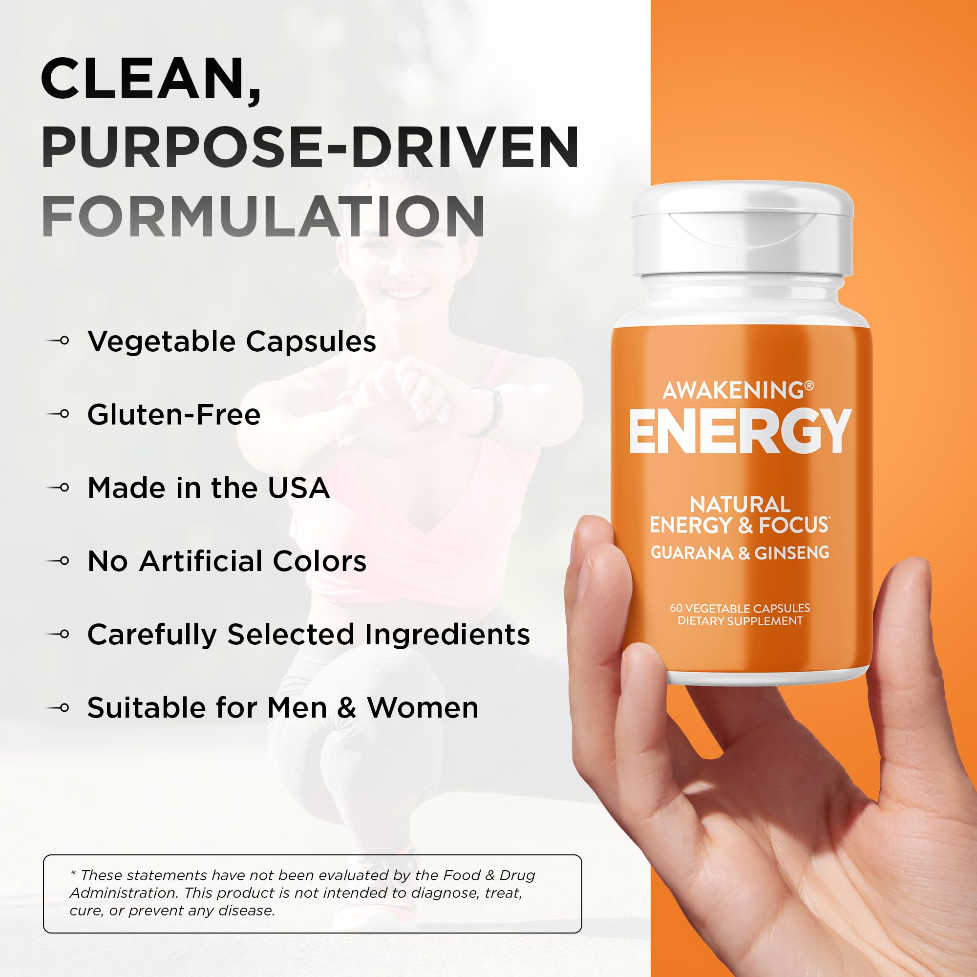 Oxygen Nutrition frasco junto a ordenador mostrando uso para concentración