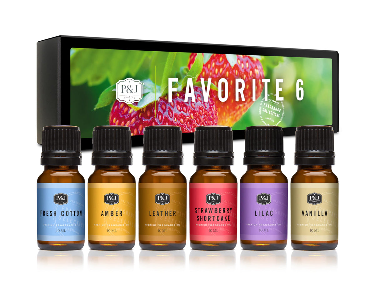 P&J Trading estuche abierto con seis aceites aromáticos, bonito para regalo