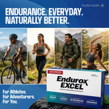Pacific Health etiqueta nutricional de Endurox Excel mostrando información y dosis