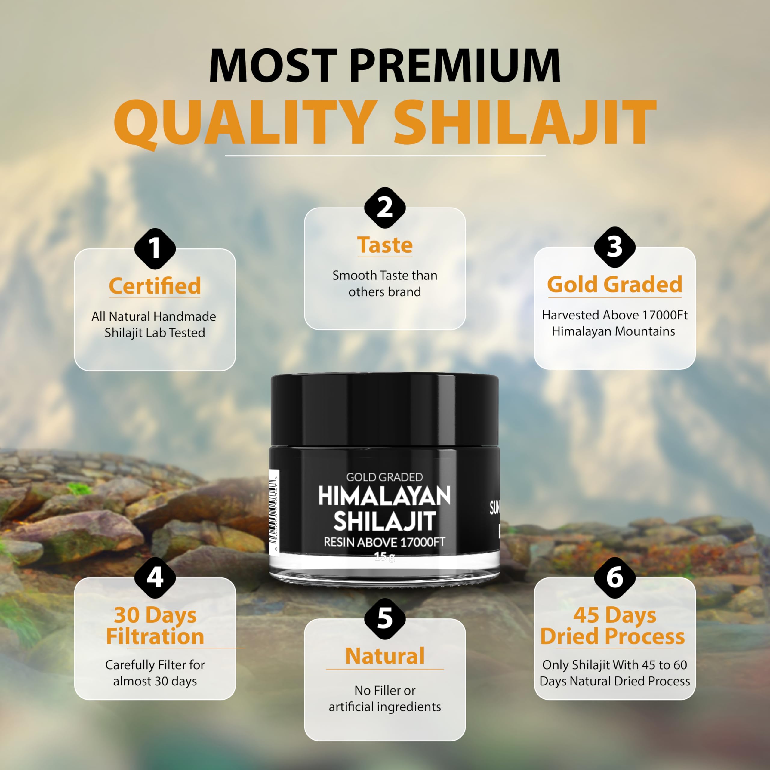 PakShilajit resina tonos naturales señal autenticidad