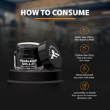 PakShilajit resina disuelta en vaso tibio fácil uso