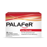 Palafer envase frontal mostrando la marca y concentración de hierro