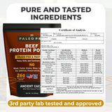 Paleo Pro textura del polvo cacao detalle que facilita mezcla en batidos
