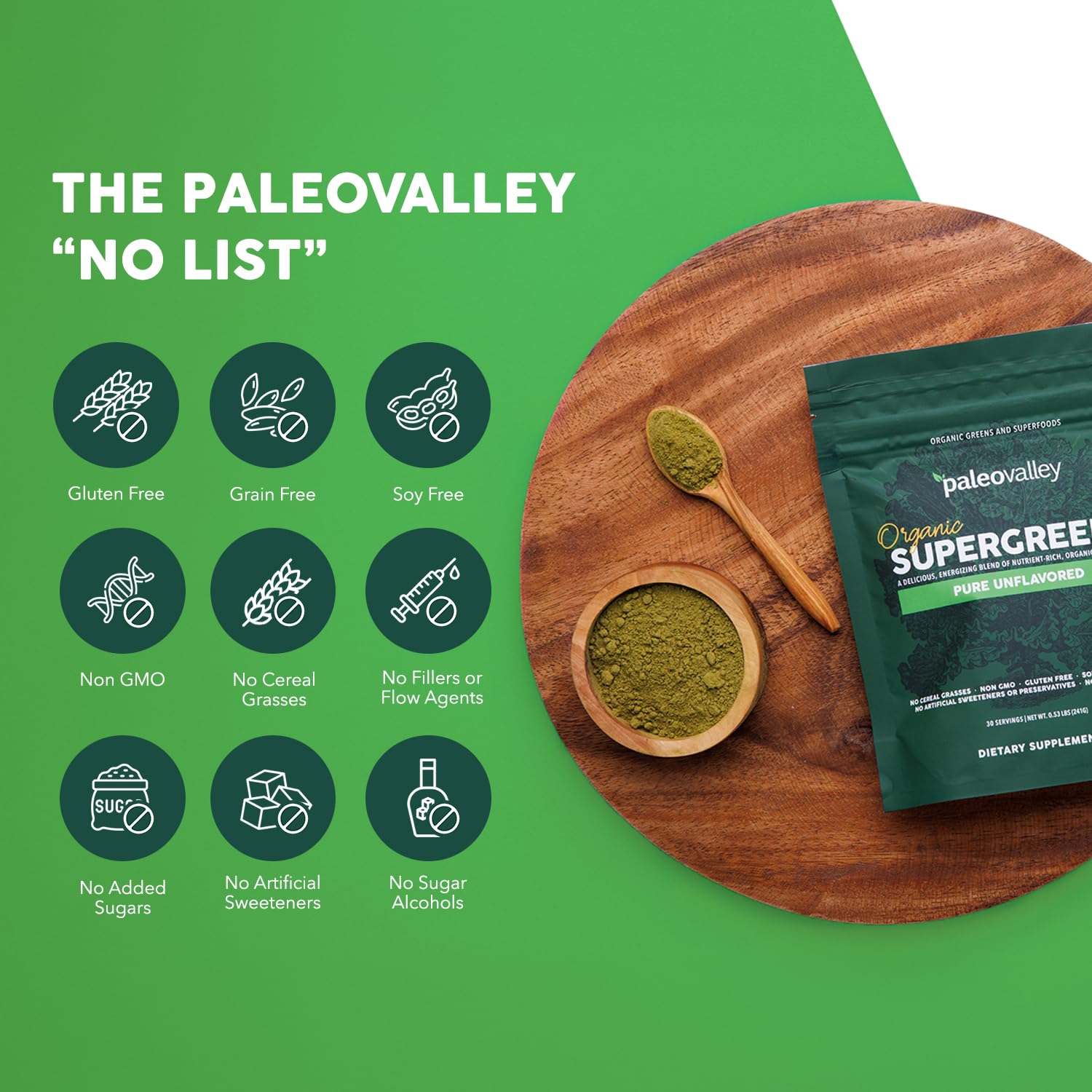 Paleovalley close-up de spirulina mostrando algas ricas en minerales naturales