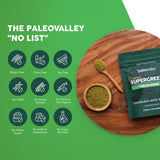 Paleovalley close-up de spirulina mostrando algas ricas en minerales naturales