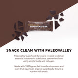 Paleovalley interior de barra mostrando superalimentos y proteína visible