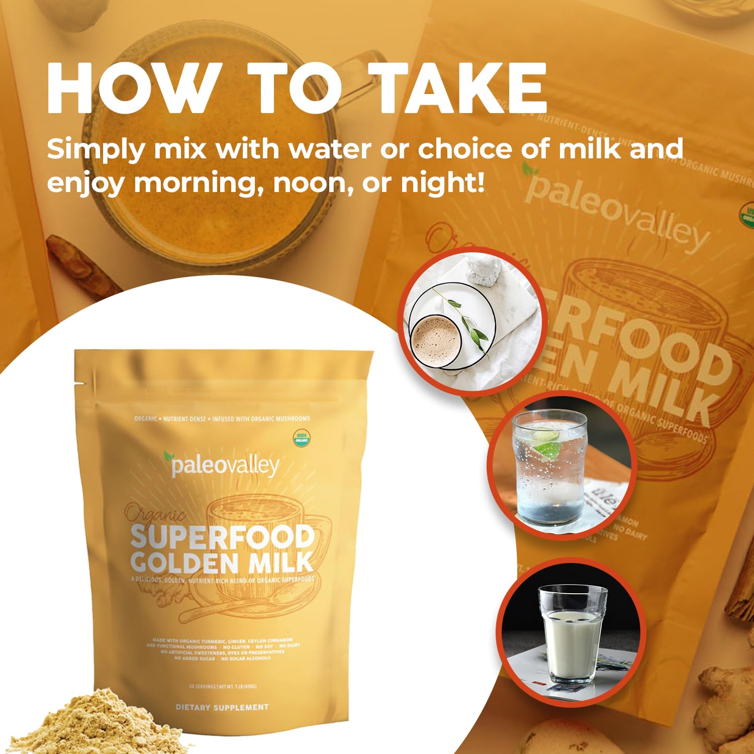 Paleovalley batido matutino con golden milk para energía y enfoque
