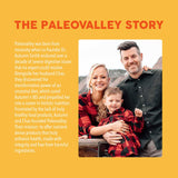Paleovalley envase abierto mostrando el número de softgels y formato del contenido