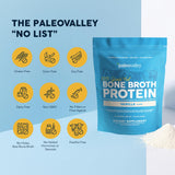 Paleovalley etiqueta nutricional clara que destaca ingredientes puros