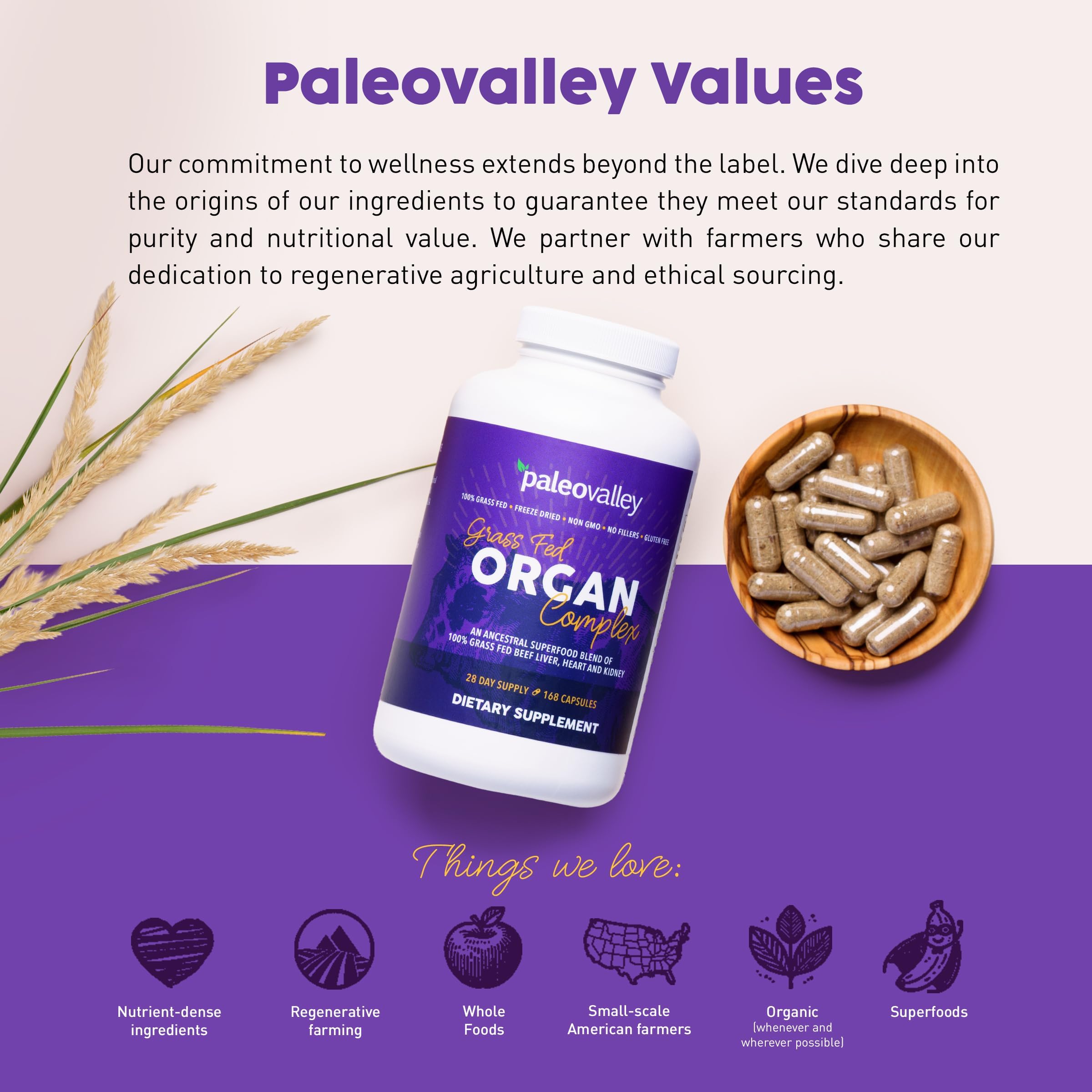 Paleovalley etiqueta con información nutricional y proceso