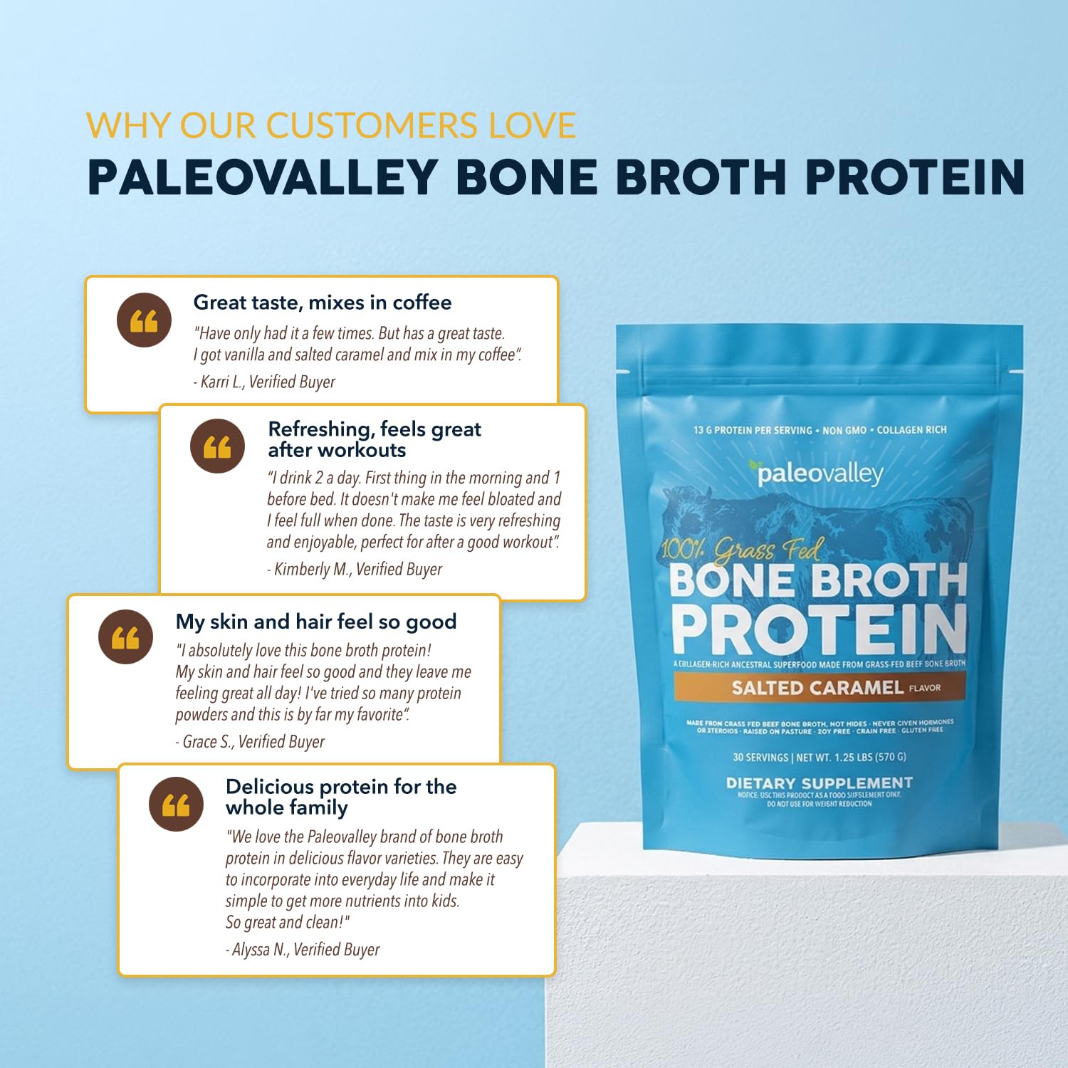 Paleovalley huesos de ganado grass-fed en pastura, origen responsable