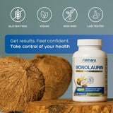 Palmara Health mano sosteniendo dos cápsulas para visualizar la dosificación