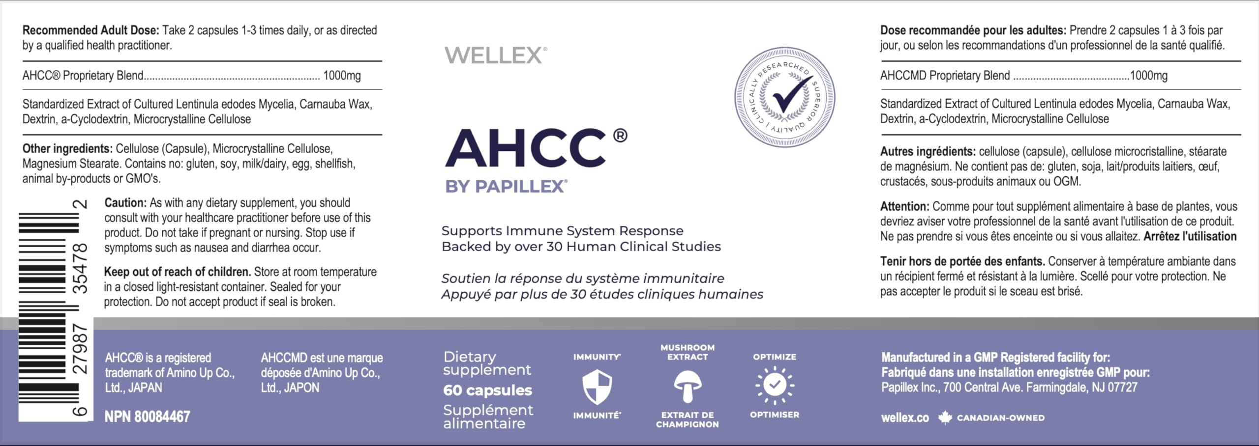 Papillex AHCC en escena de estilo de vida saludable y respaldo científico