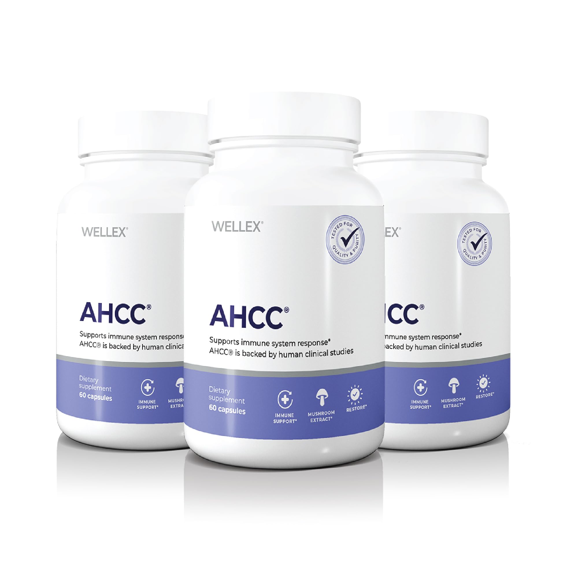 Papillex AHCC frente del empaque mostrando sello y beneficio inmunológico