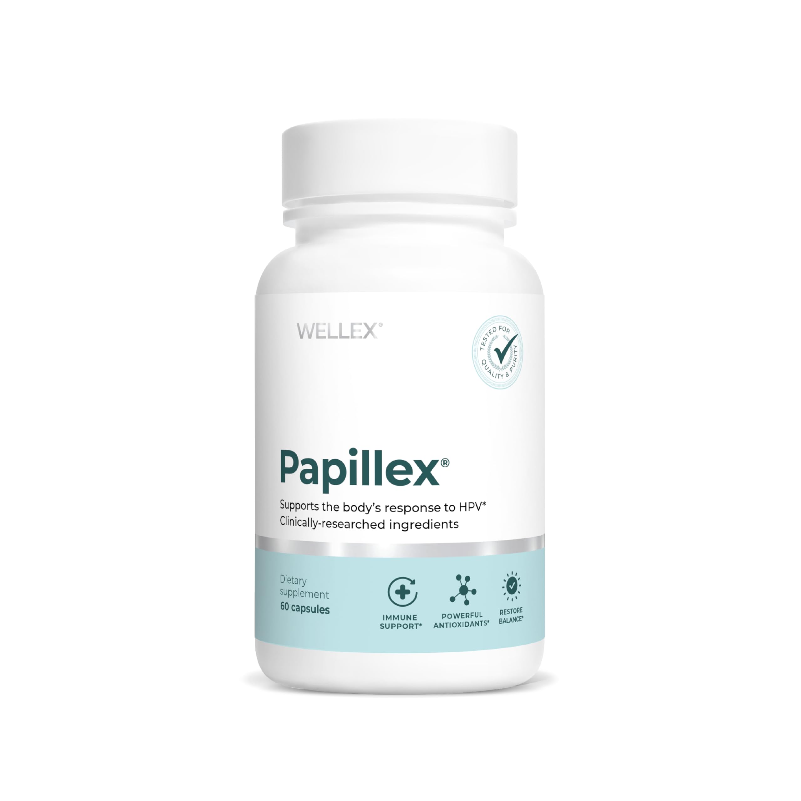 Papillex frasco delantero mostrando diseño y cantidad, apoya confianza del consumidor