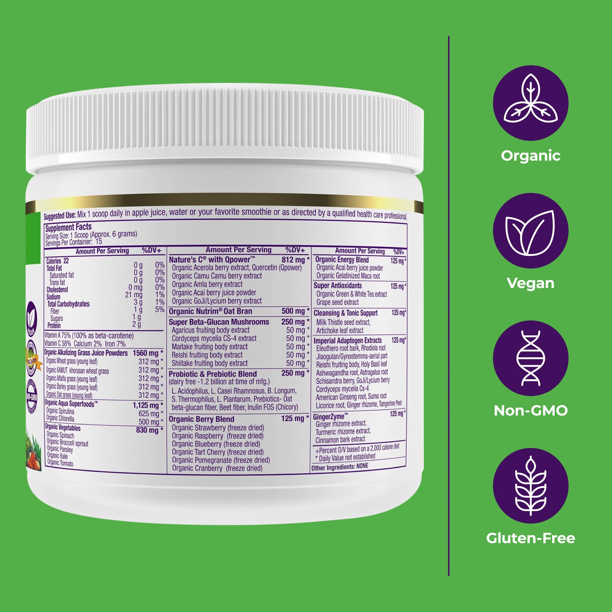 Paradise Herbs spirulina y chlorella crudas, fuente marina de nutrientes concentrados