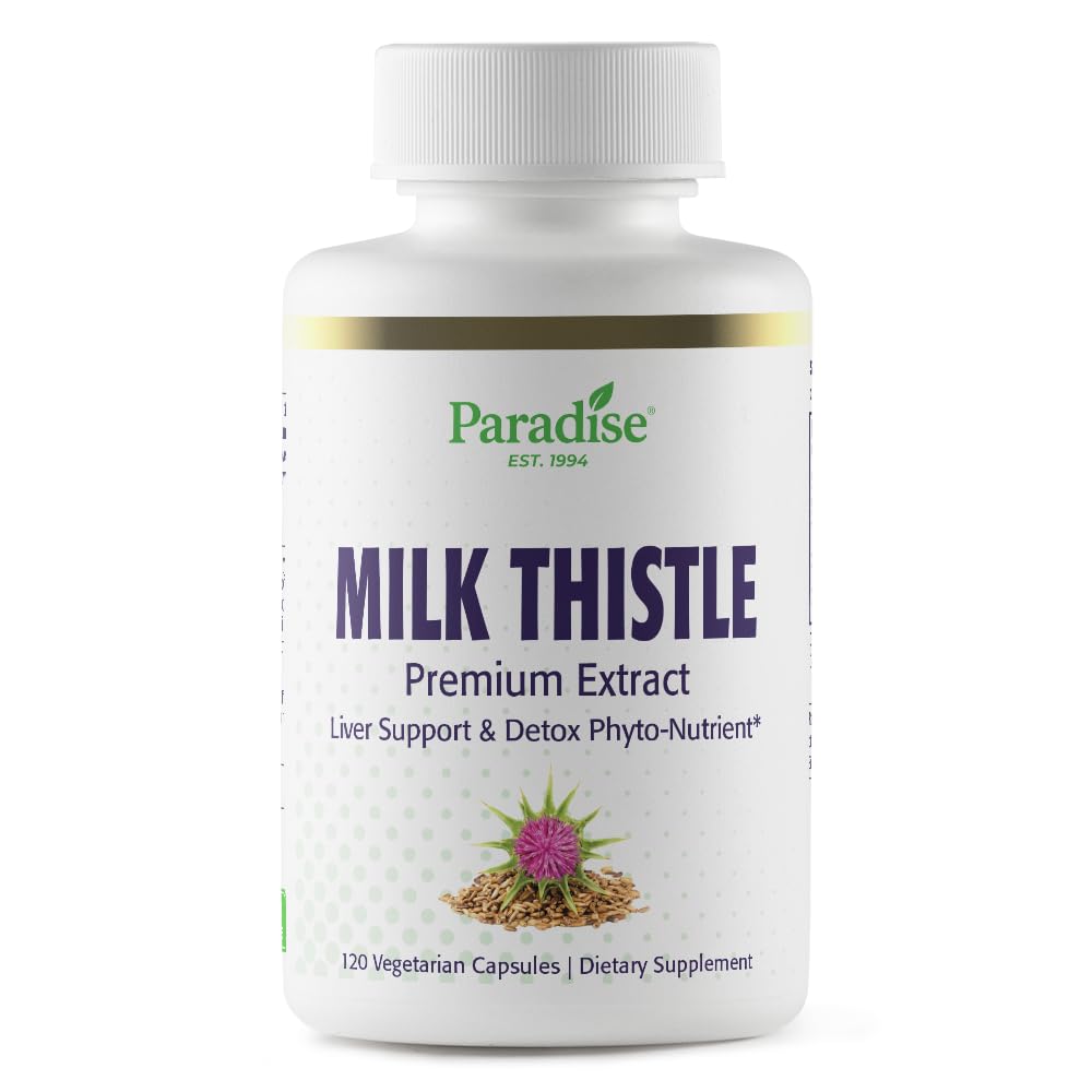 Paradise Herbs frasco frontal mostrando etiqueta y beneficios de pureza