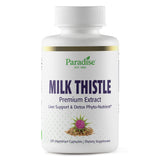 Paradise Herbs frasco frontal mostrando etiqueta y beneficios de pureza