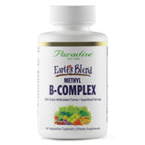 Paradise Herbs bote frontal mostrando Earth's Blend B-Complex como apoyo energético