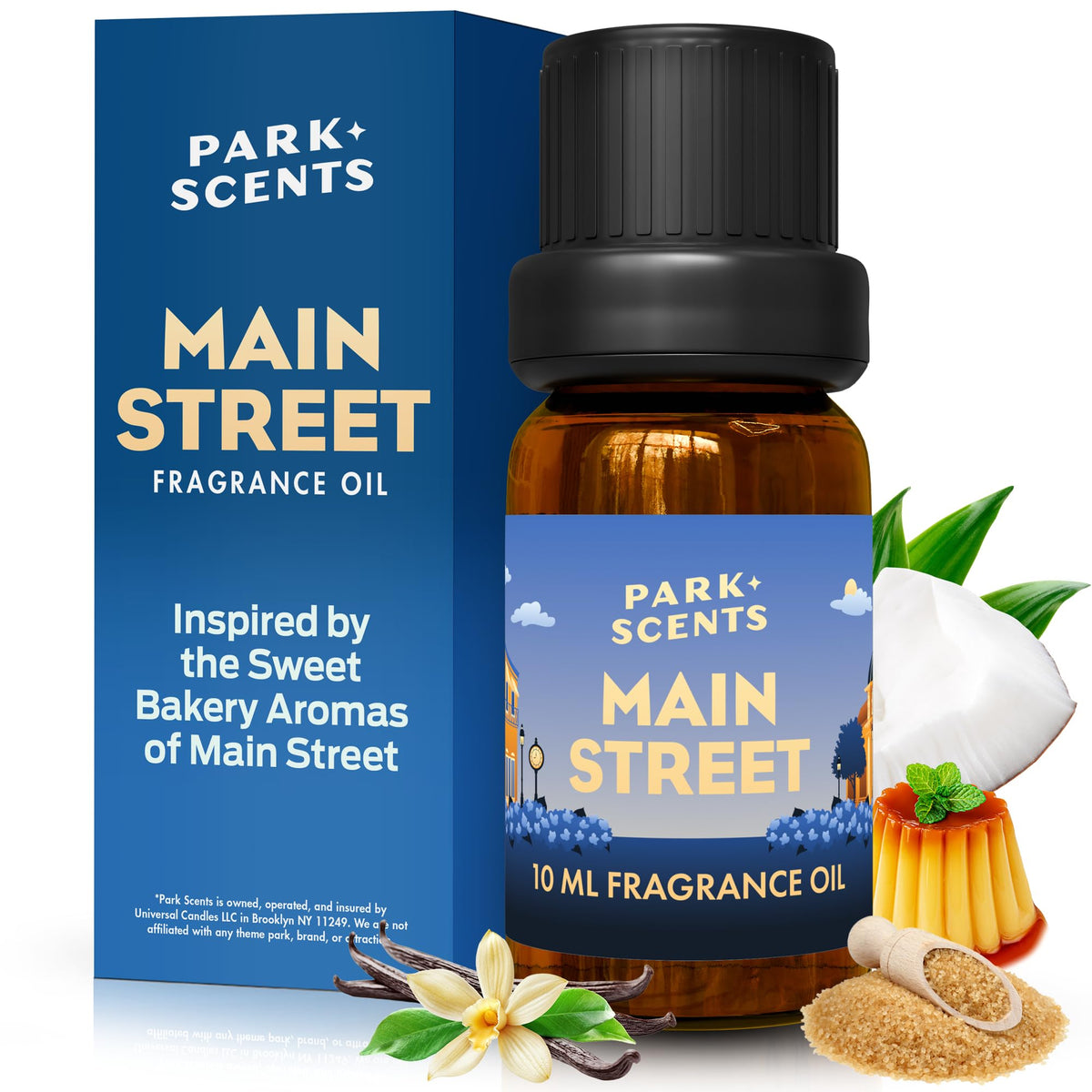 Park Scents frasco delantero mostrando etiqueta coleccionable y aroma nostálgico