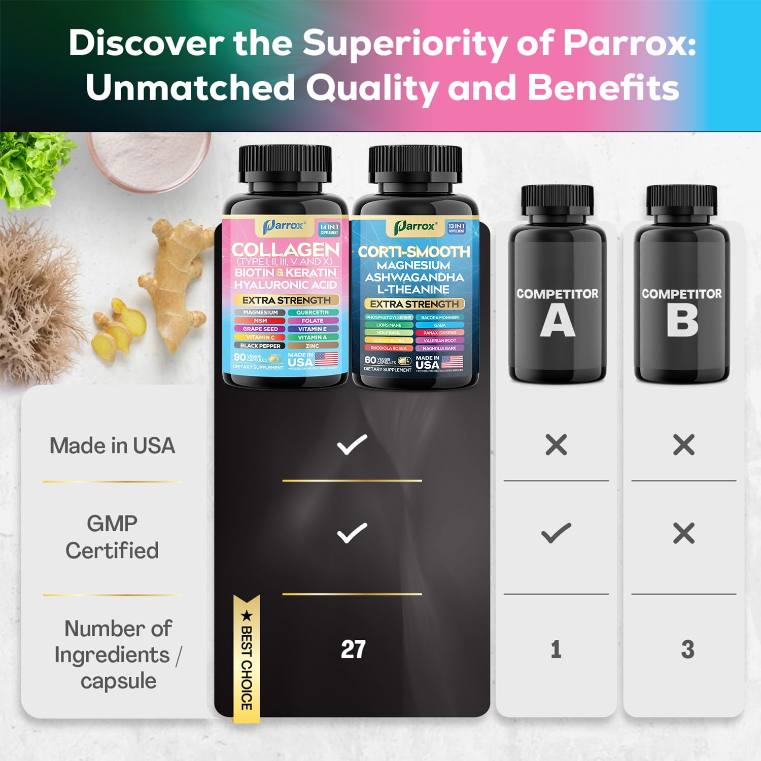 Parrox comparación de tamaño con manos para apreciar el volumen del pack