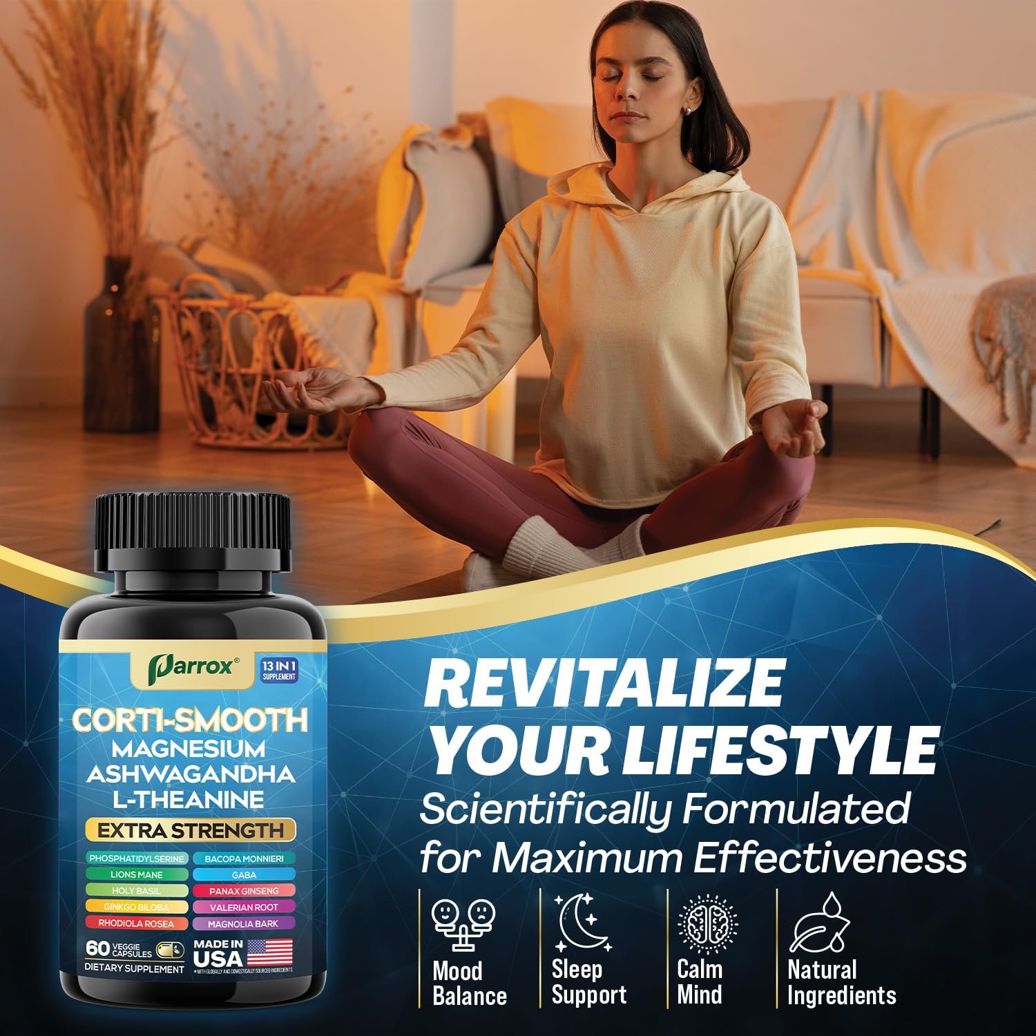 Parrox Corti-Smooth etiqueta con lista de ingredientes visible