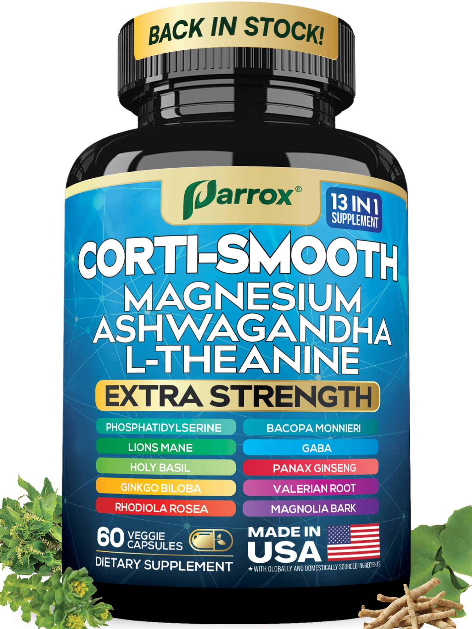 Parrox Corti-Smooth frasco frontal mostrando diseño y cantidad