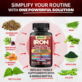 Parrox mezcla de ingredientes en polvo con spirulina y remolacha, aporta nutrientes vegetales