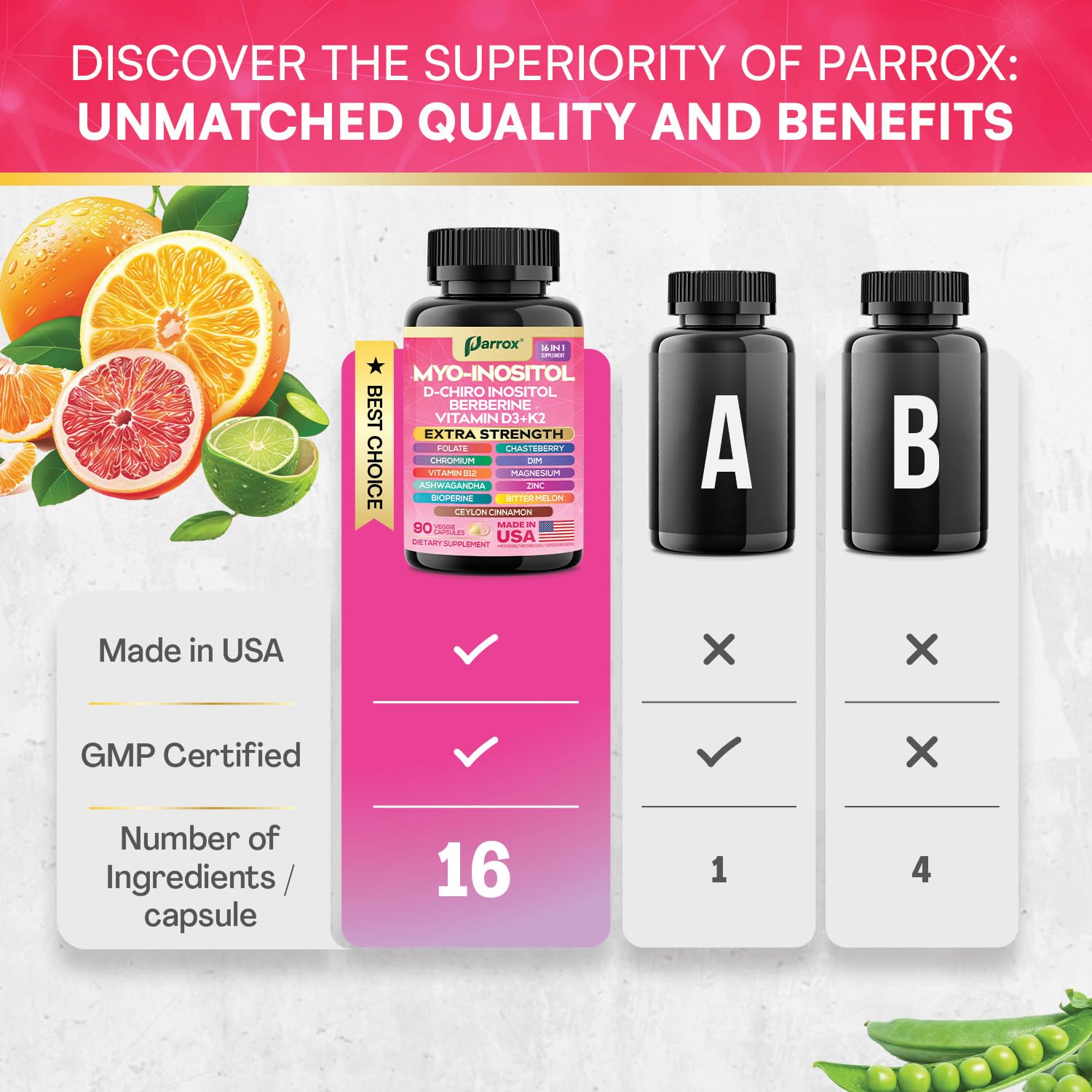 Parrox etiqueta nutricional clara para conocer ingredientes clave